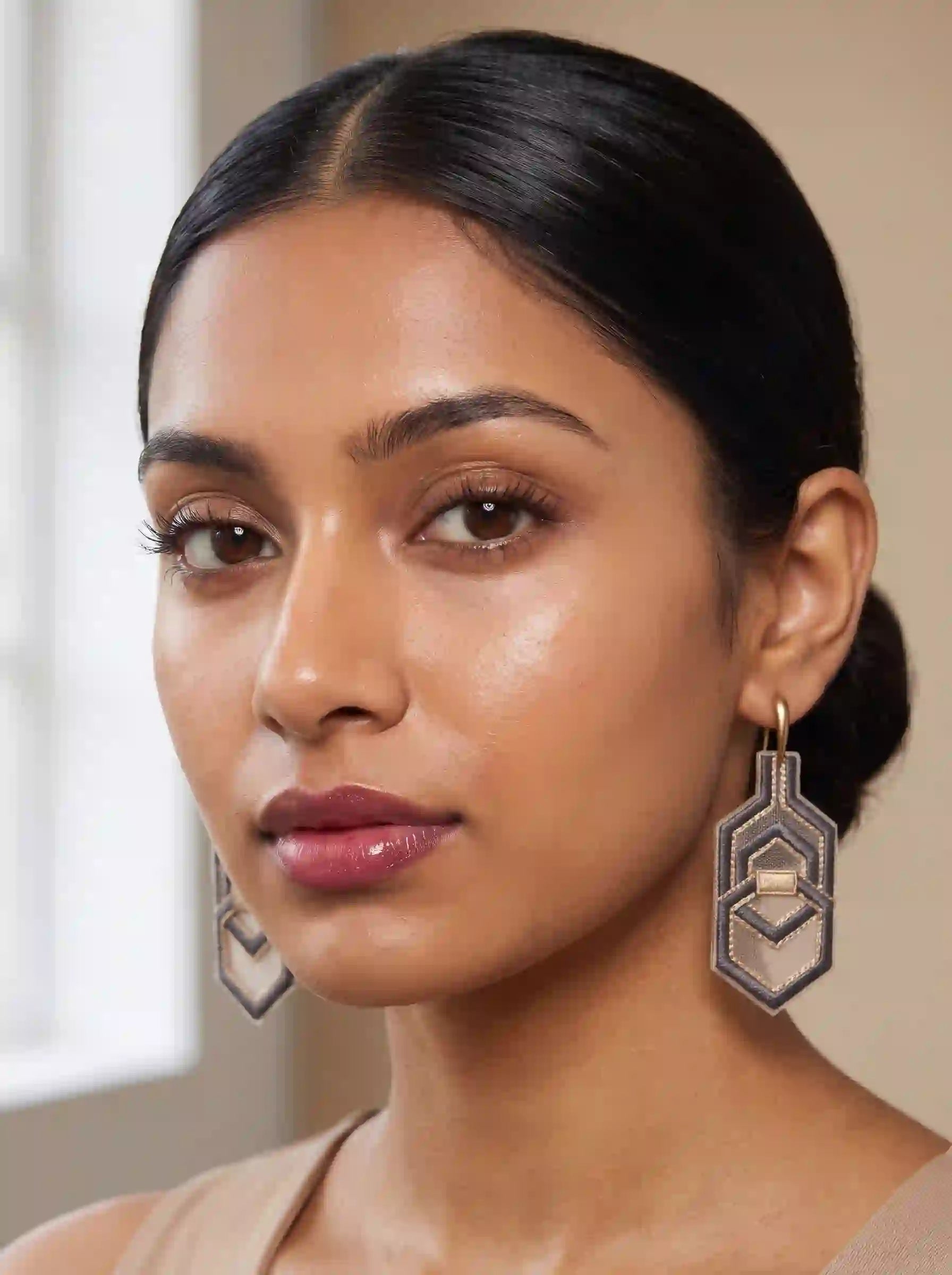 Slate Hex Earrings