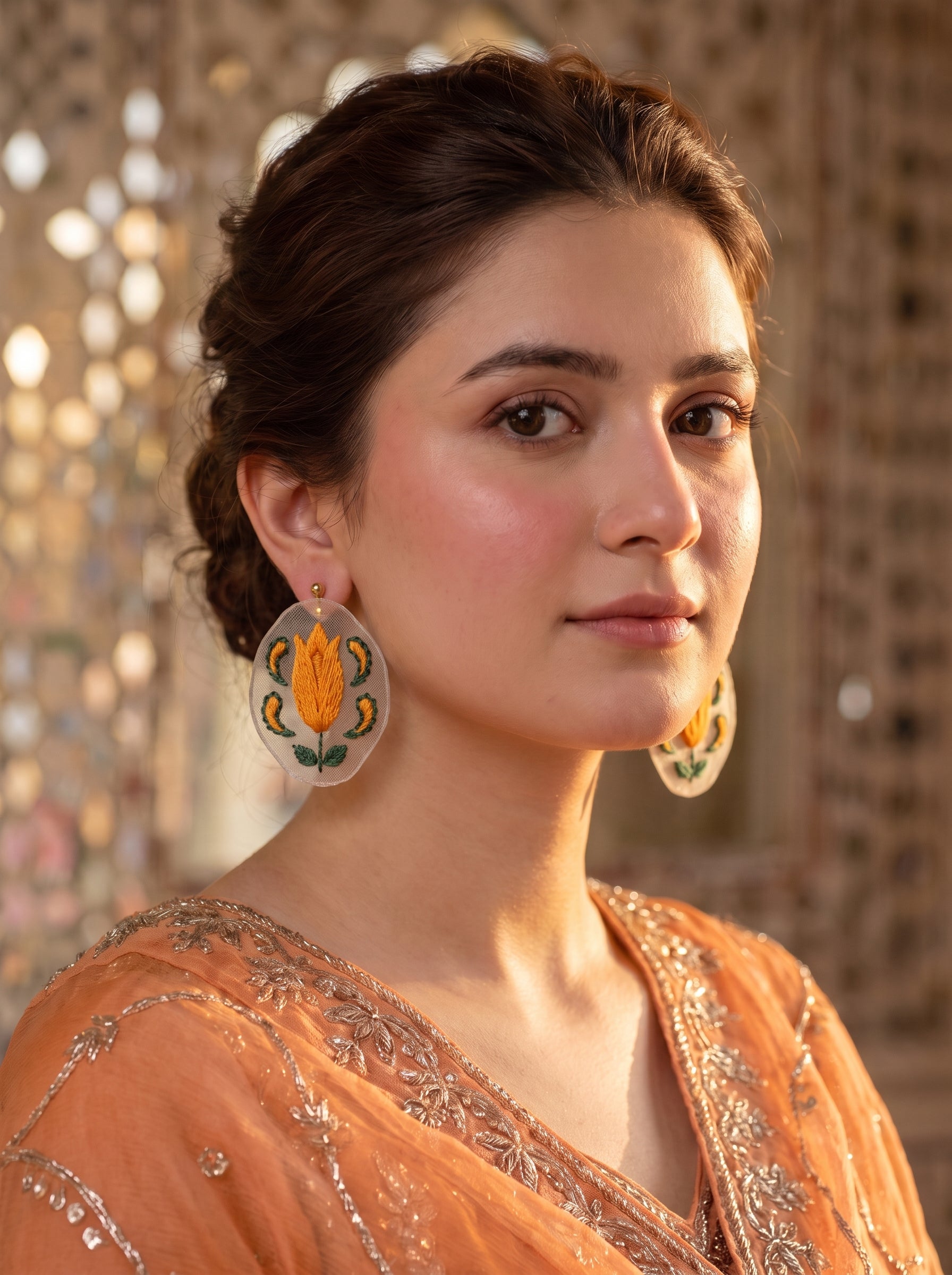 Saffron Tulip Earrings