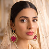 Crimson Lotus Earrings