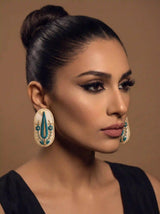 Teal Tulip Earrings