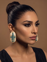 Teal Tulip Earrings