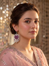 Violet Lotus Arch Earrings