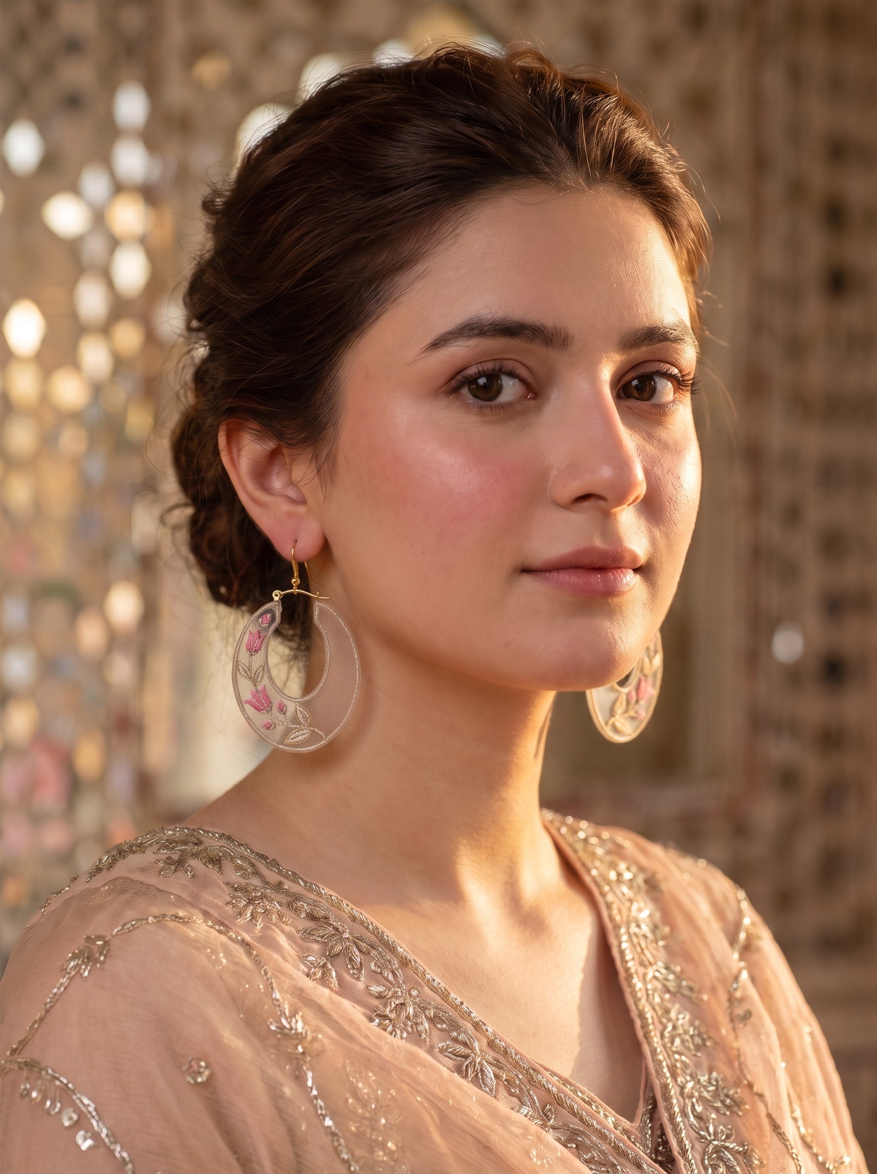 Blush Hoop Earrings