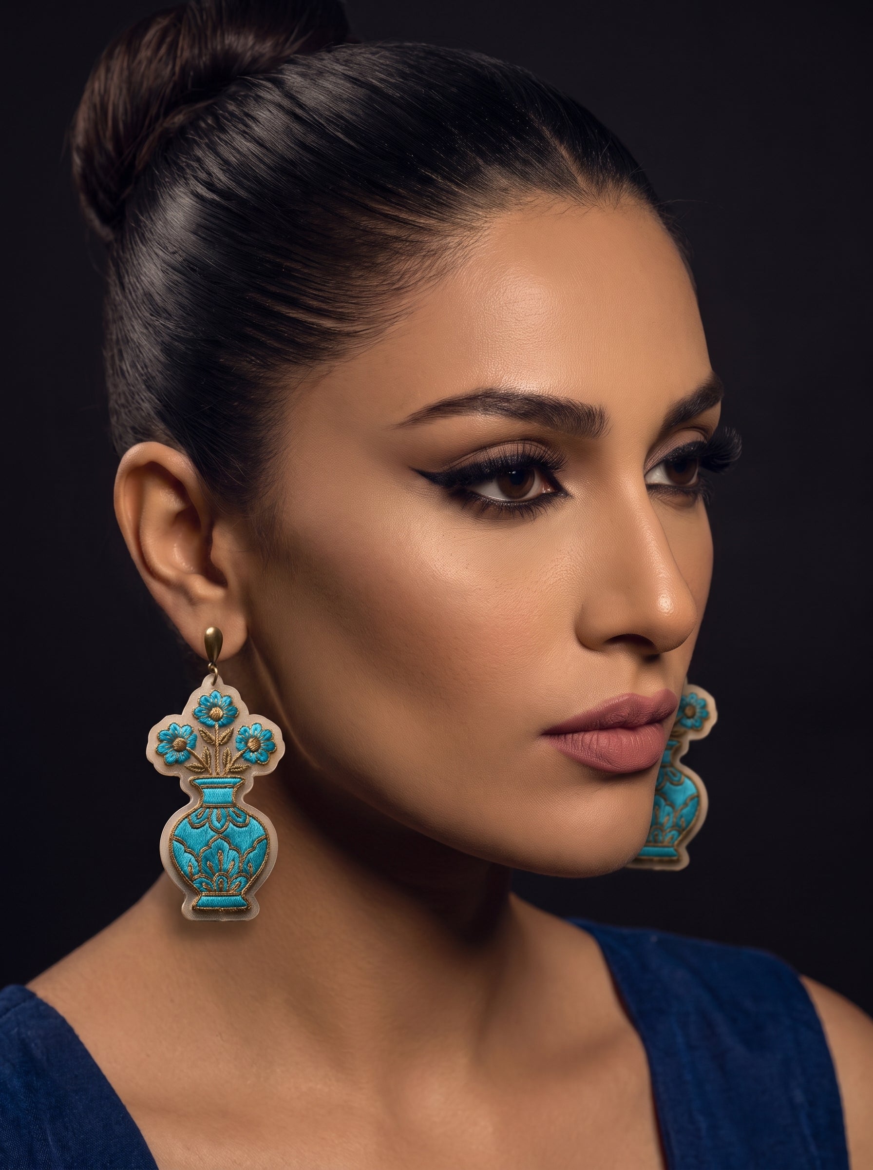 Turquoise Vase Earrings