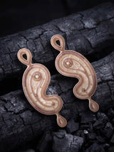 Paisley Pearl Embroidery Drop Earrings