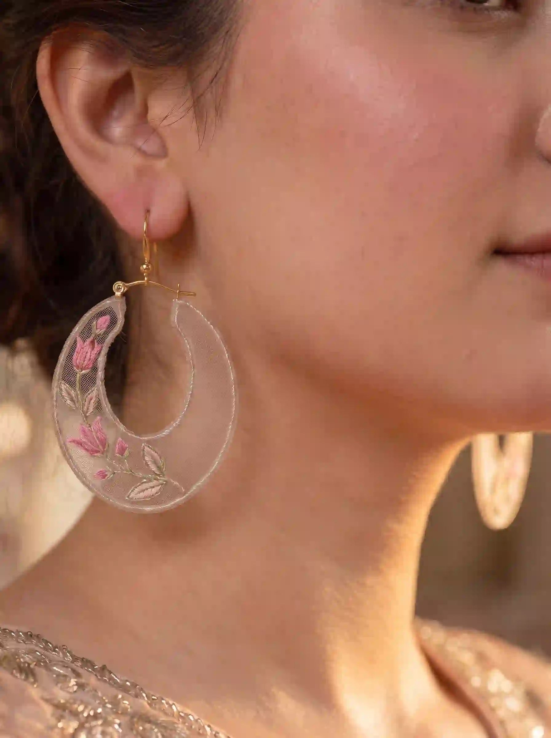 Blush Hoop Earrings