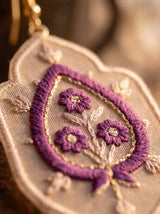 Plum Paisley Arch Earrings
