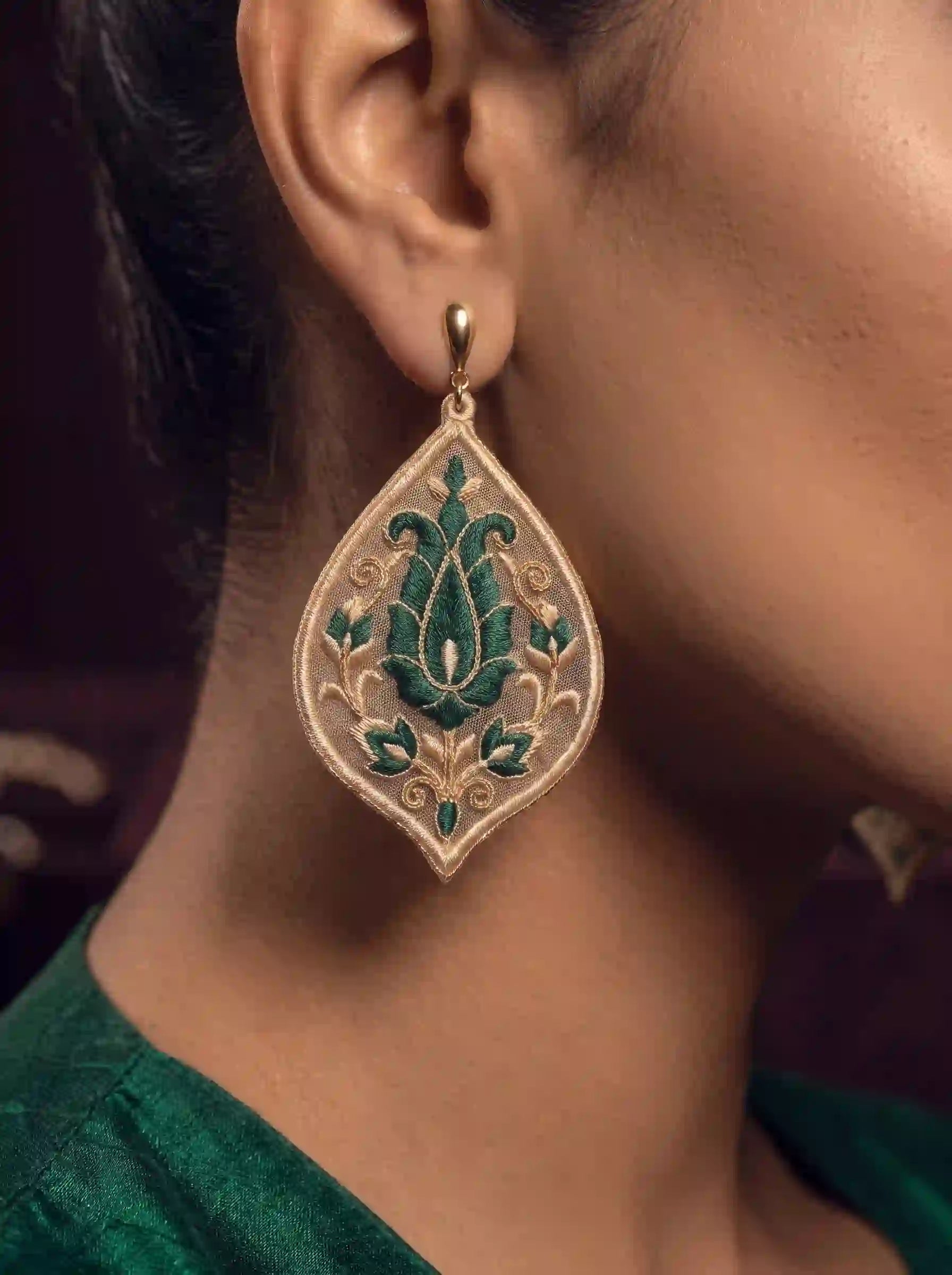 Jade Paisley Earrings