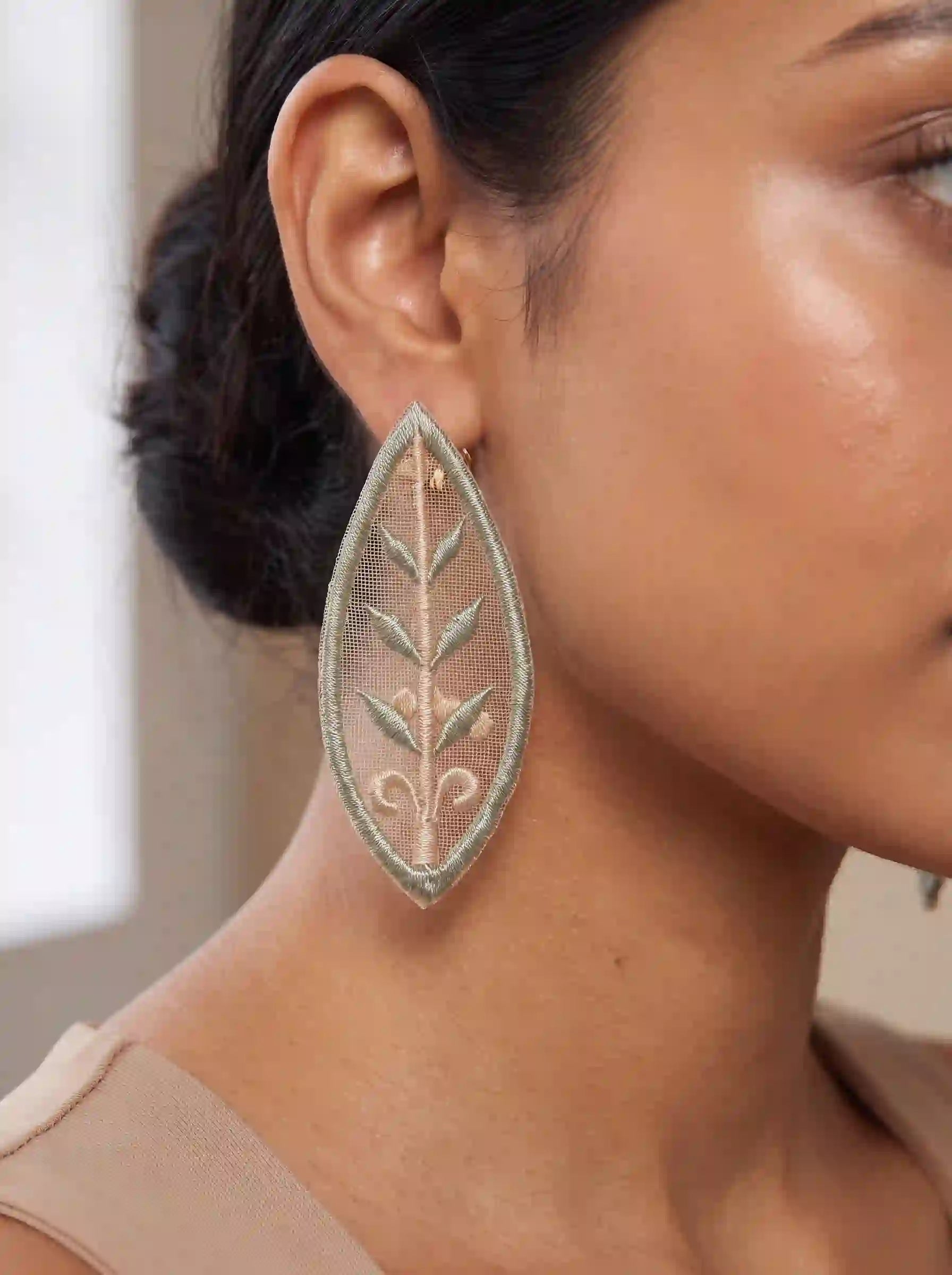 Silver Leaf Earrings