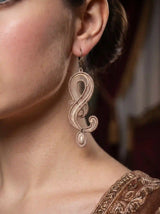 Embroidery Swirl Drop Earrings