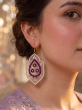 Plum Paisley Arch Earrings