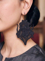Black Iris Earrings