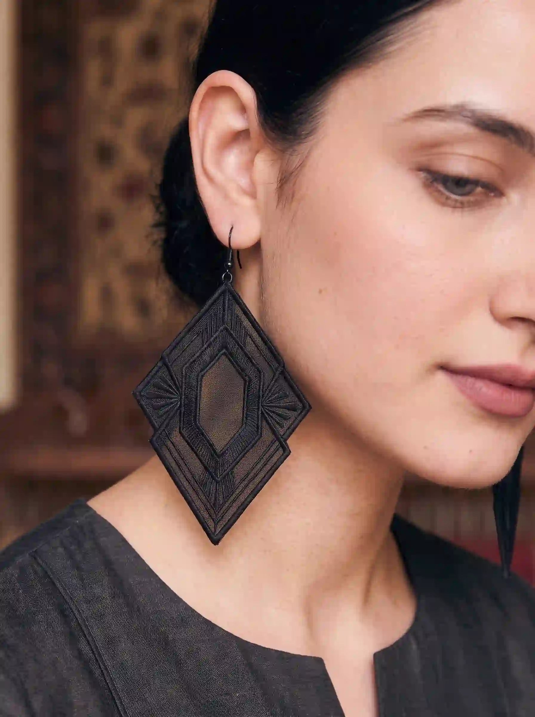 Black Diamond Earrings