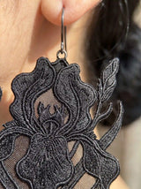 Black Iris Earrings