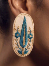 Teal Tulip Earrings