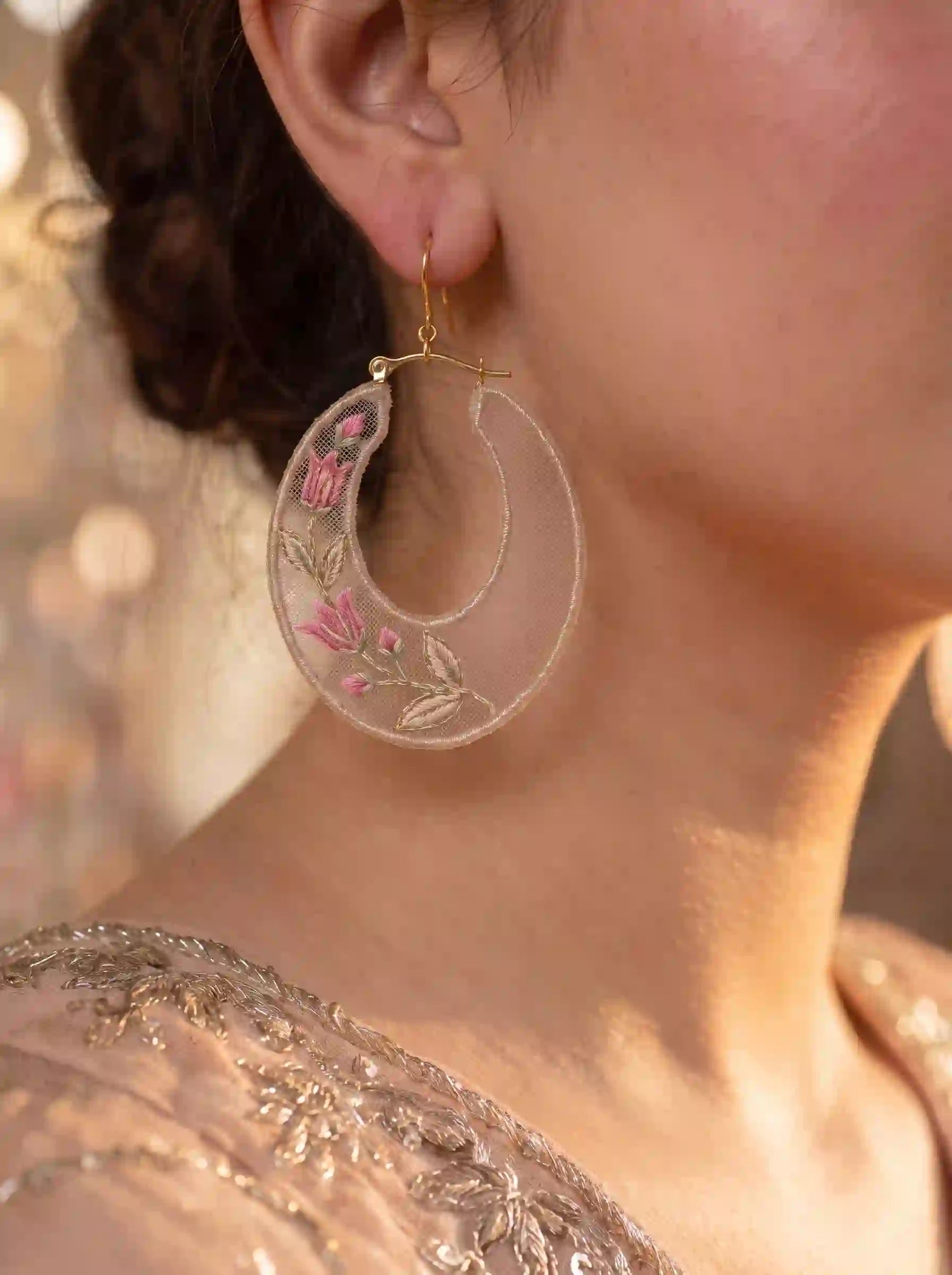 Blush Hoop Earrings