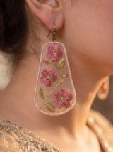 Rose Petal Shield Earrings