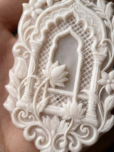 Mughal Arch Jali Embroidery Drop Earrings