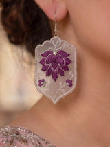 Violet Lotus Arch Earrings