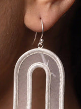 Pearl Oval Drop Earrings