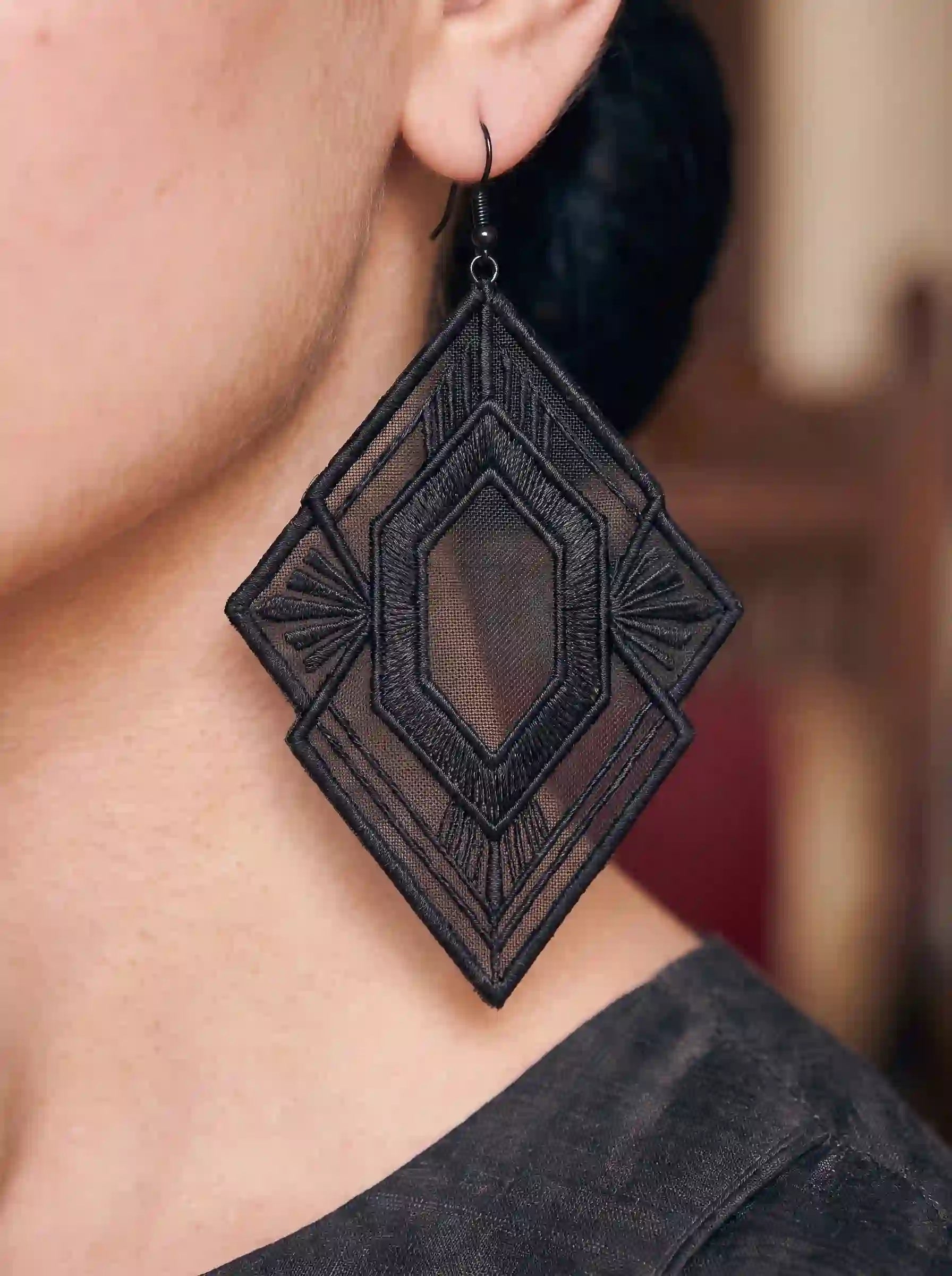 Black Diamond Earrings