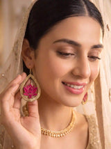 Crimson Lotus Earrings