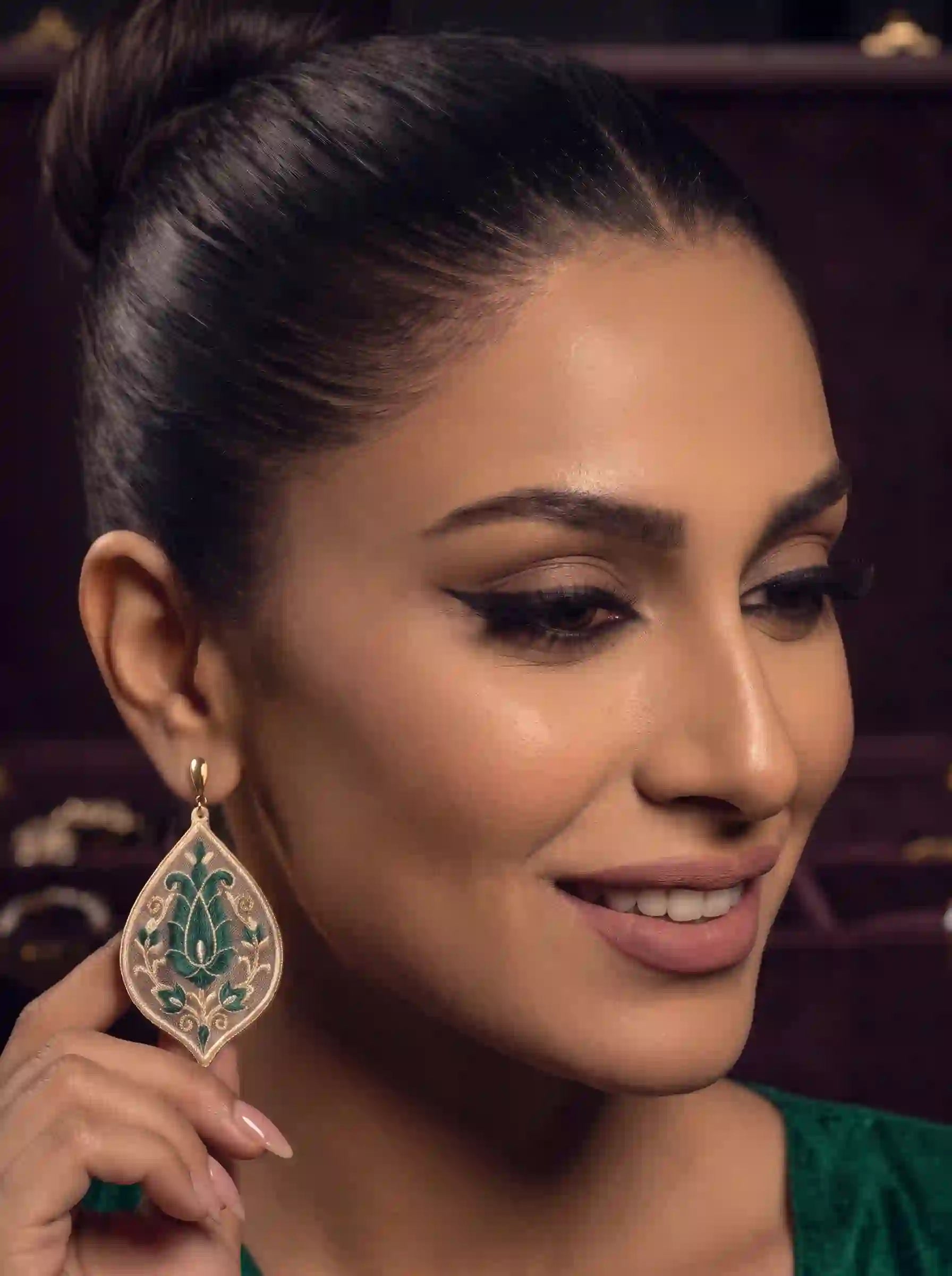 Jade Paisley Earrings