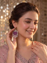Violet Lotus Arch Earrings