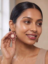 Crimson Star Earrings