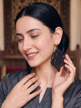 Black Iris Earrings