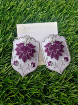 Violet Lotus Arch Earrings