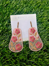 Rose Petal Shield Earrings