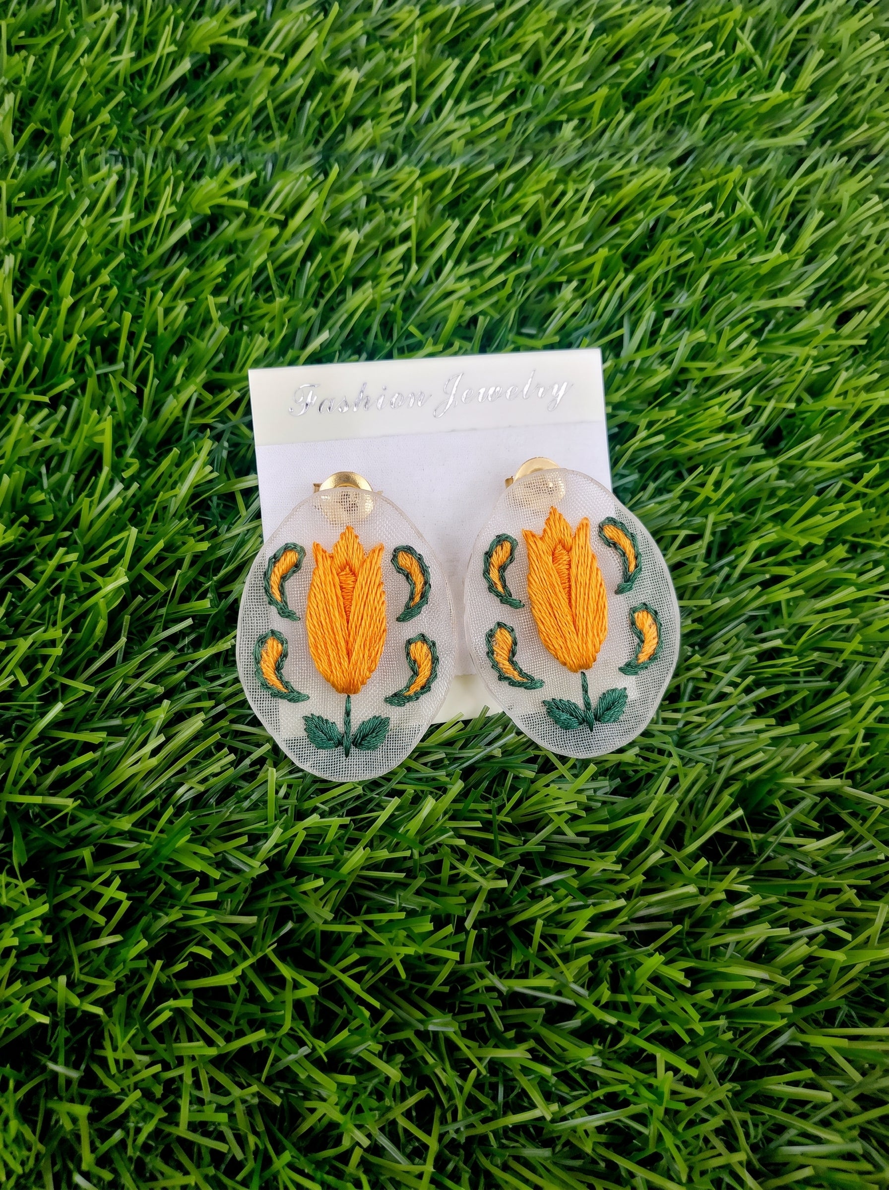 Saffron Tulip Earrings