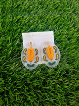 Saffron Tulip Earrings
