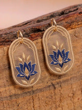 Sapphire Lotus Earrings