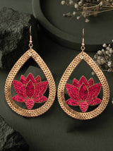Crimson Lotus Earrings