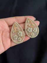 Floral Teardrop Drop Earrings