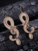 Embroidery Swirl Drop Earrings