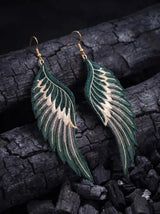 Angel Wing Embroidery Drop Earrings