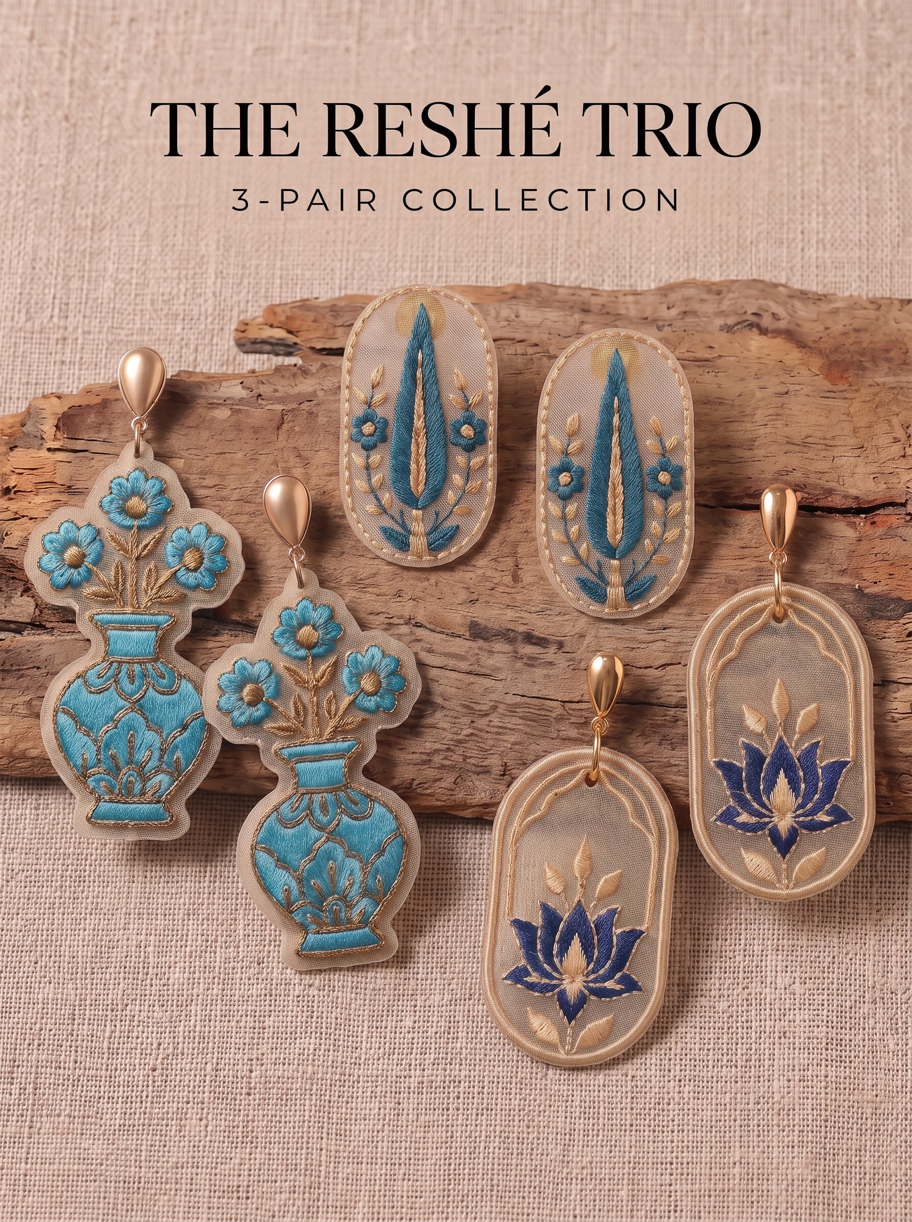 Persian Sapphire Garden Trio