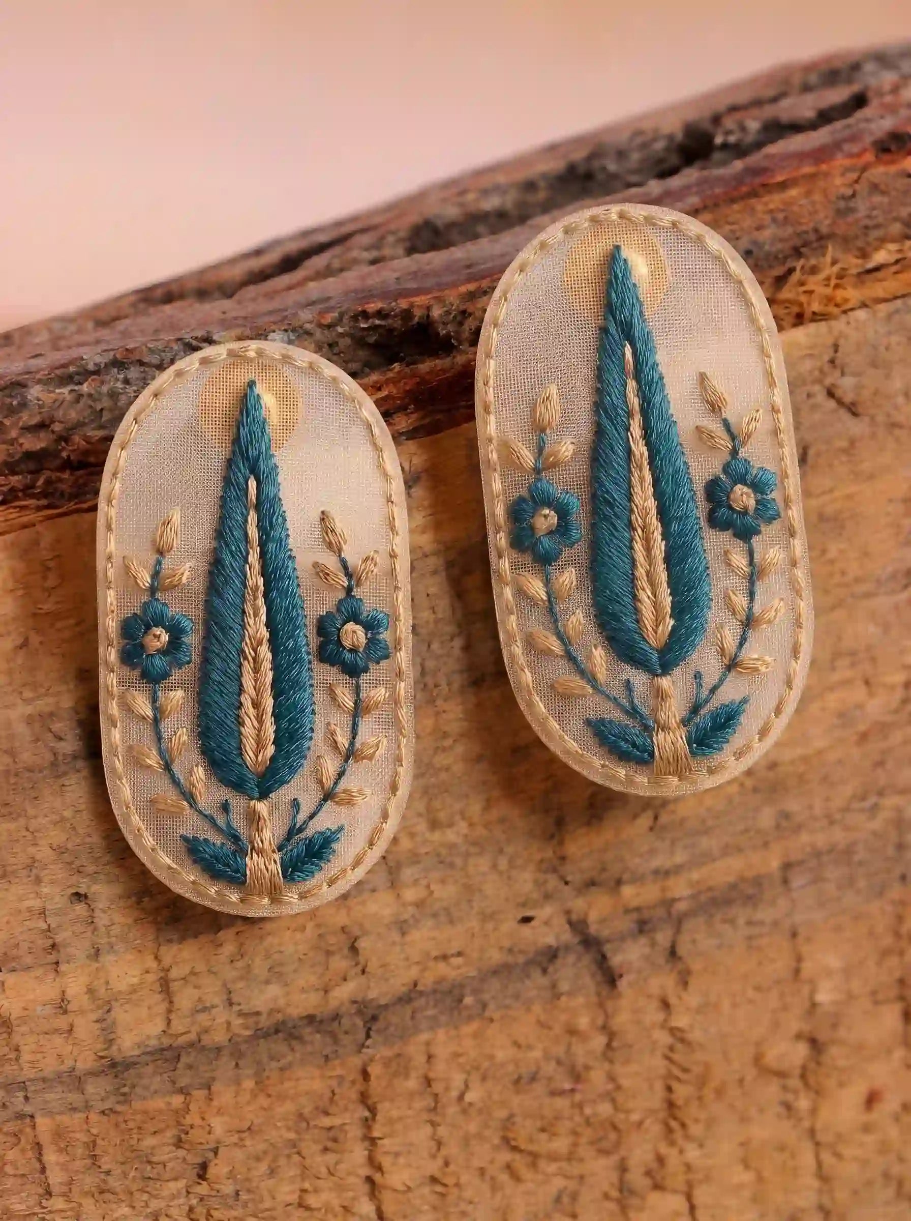 Teal Tulip Earrings