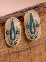 Teal Tulip Earrings