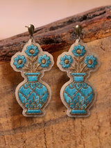 Turquoise Vase Earrings
